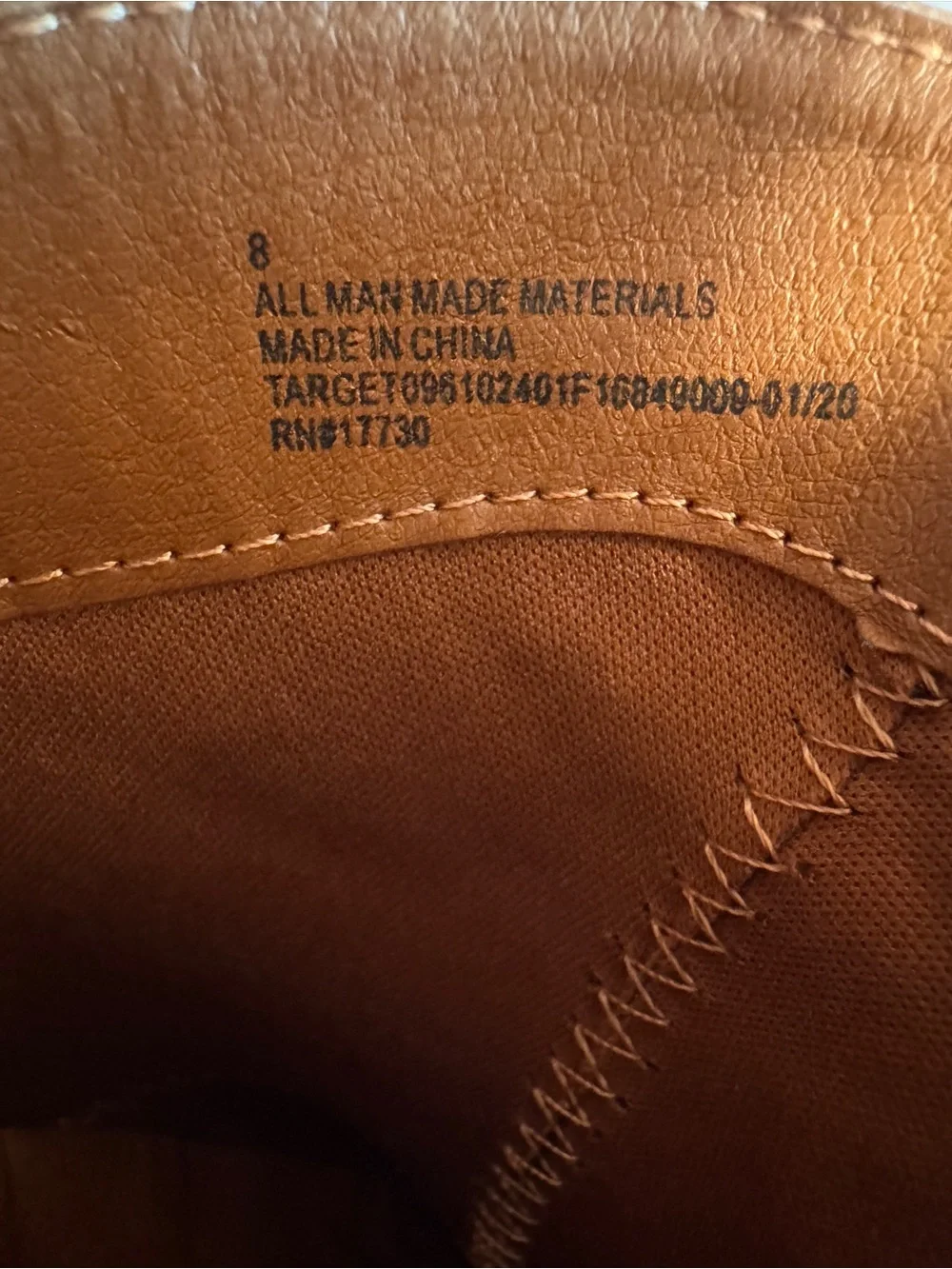 Universal Thread Cognac Brown Slip-On Ankle Booties